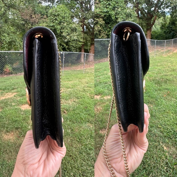 Coach Horse & Carriage Snap Crossbody 19 in Black Pebble & Smooth Leather 2020 - Picture 5 of 9